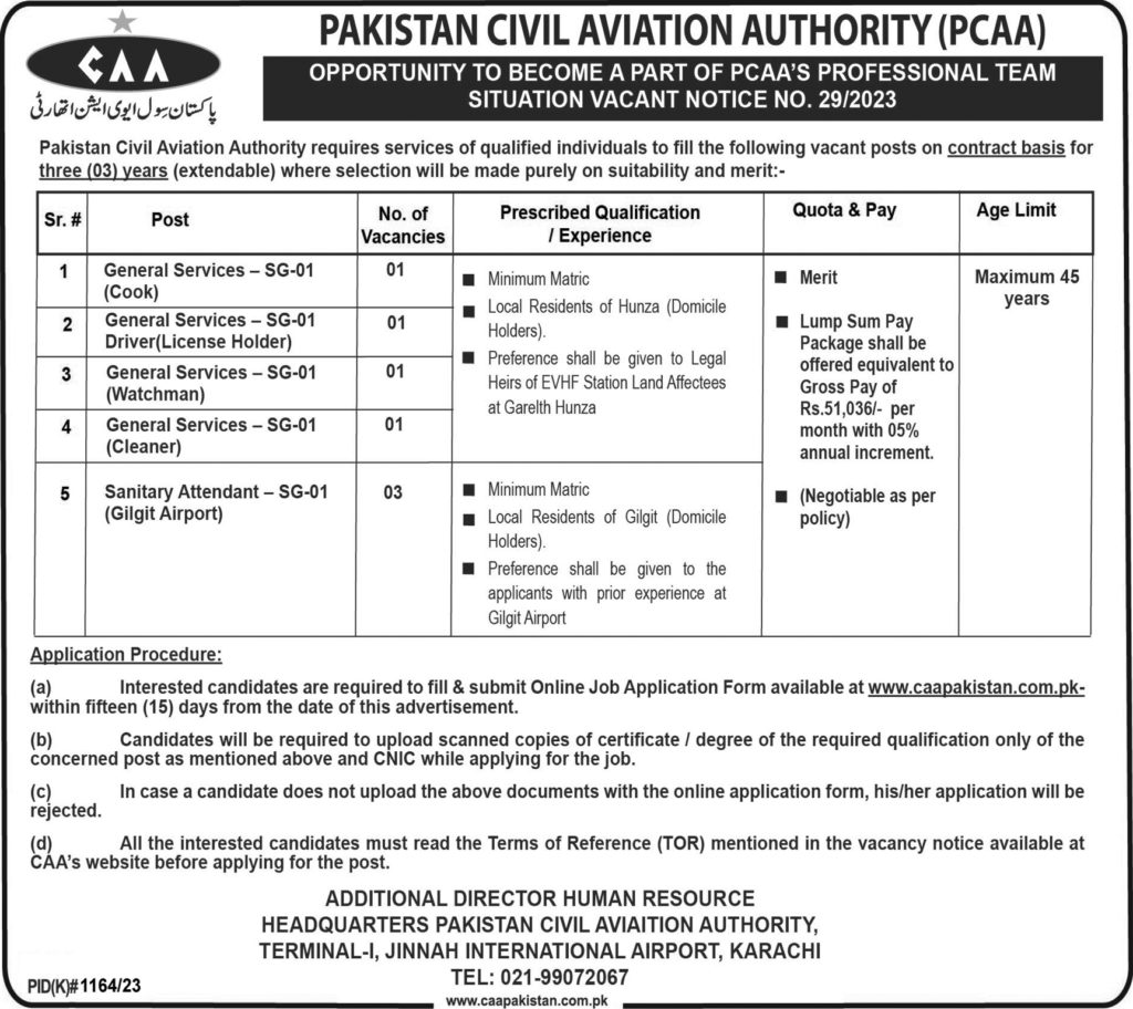 Pakistan Civil Aviation Authority CAA 